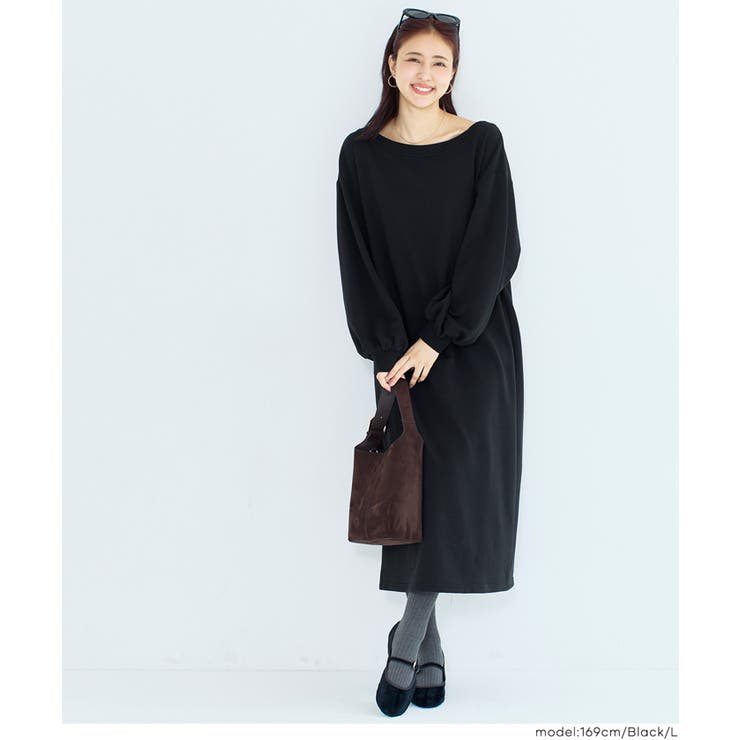 裏毛2wayオフショルダーワンピース | coca | 詳細画像16 