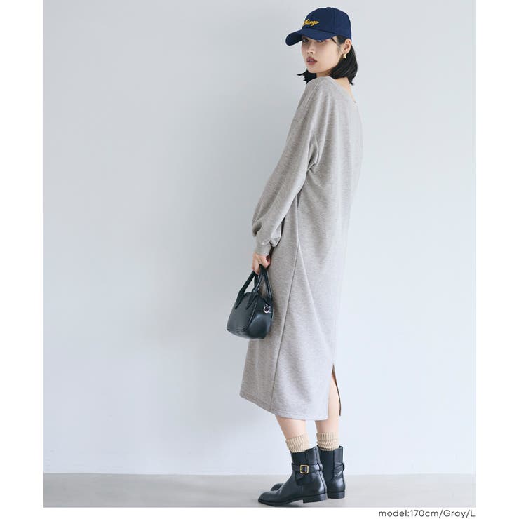 裏毛2wayオフショルダーワンピース | coca | 詳細画像8 