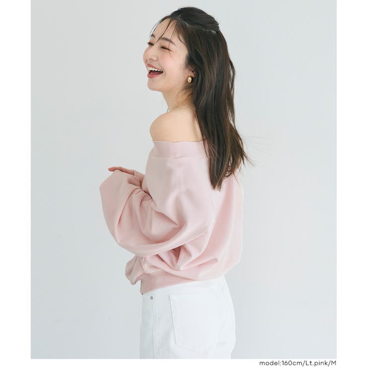 華奢見え＆女性らしさを両立できる裏毛スウェット | coca | 詳細画像15 