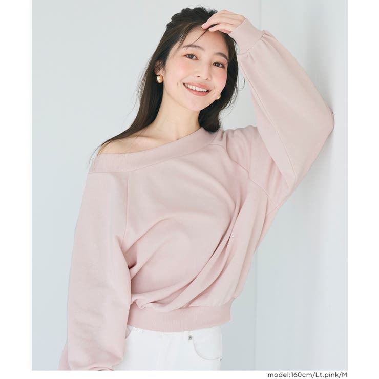 華奢見え＆女性らしさを両立できる裏毛スウェット | coca | 詳細画像16 