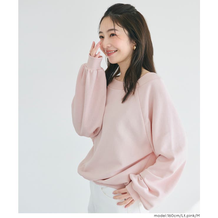 華奢見え＆女性らしさを両立できる裏毛スウェット | coca | 詳細画像18 