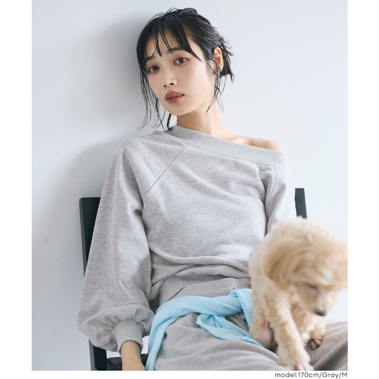 華奢見え＆女性らしさを両立できる裏毛スウェット | coca | 詳細画像9 