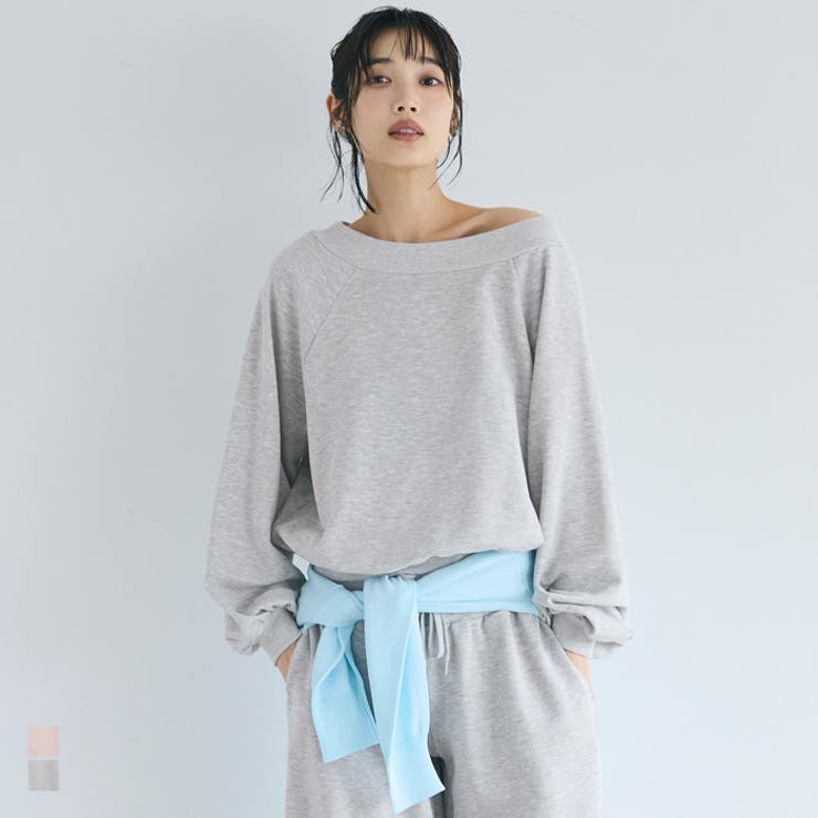 華奢見え＆女性らしさを両立できる裏毛スウェット | coca | 詳細画像1 