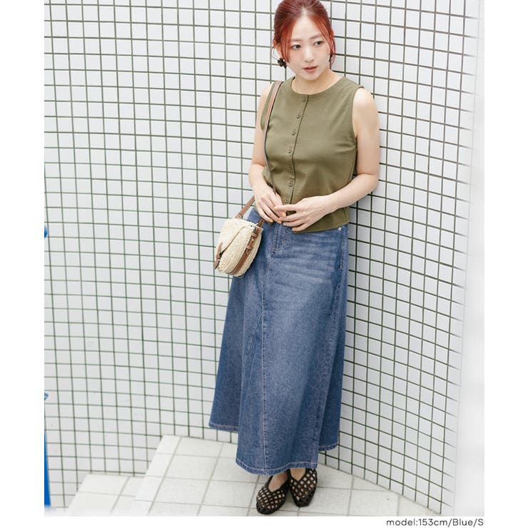 【SUMMER DENIM】サマーデニムフレアスカート | coca | 詳細画像11 