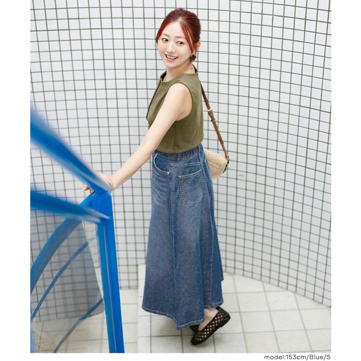 【SUMMER DENIM】サマーデニムフレアスカート | coca | 詳細画像8 