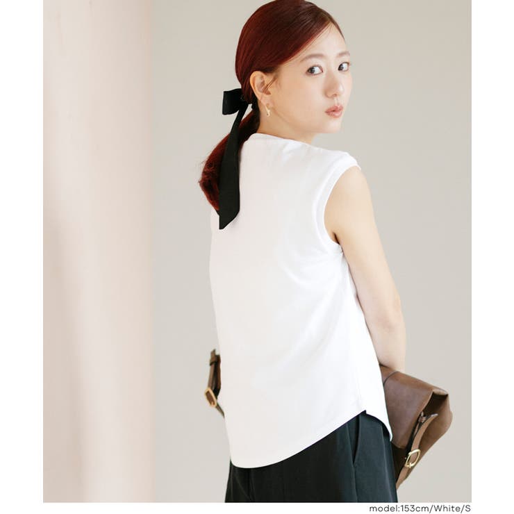 【接触冷感】ノースリーブTシャツ【伊藤千晃様着用】 | coca | 詳細画像6 