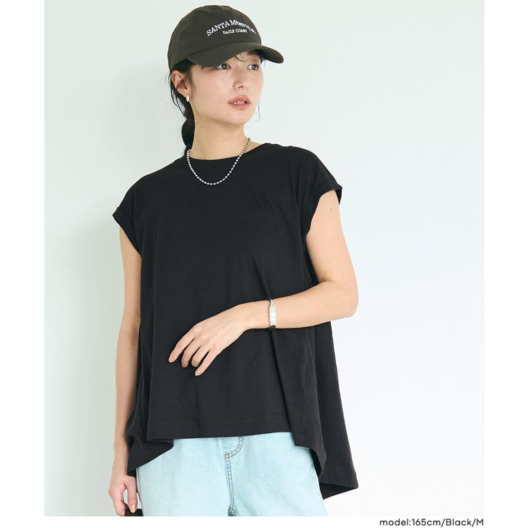 バックギャザーロールアップスリーブTシャツ | coca | 詳細画像4 