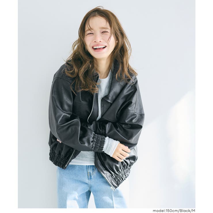 フェイクレザージャケット レディース | coca | 詳細画像14 