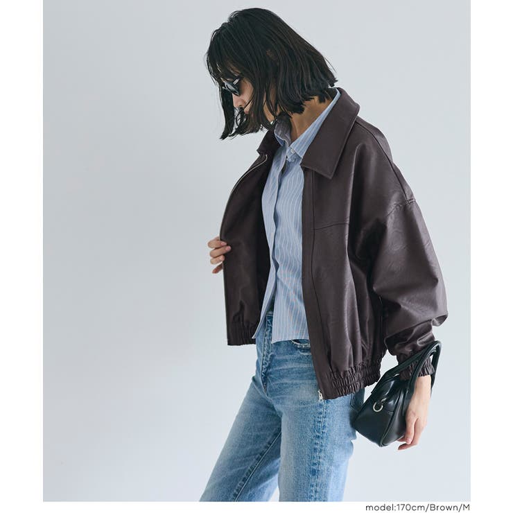 フェイクレザージャケット レディース | coca | 詳細画像8 