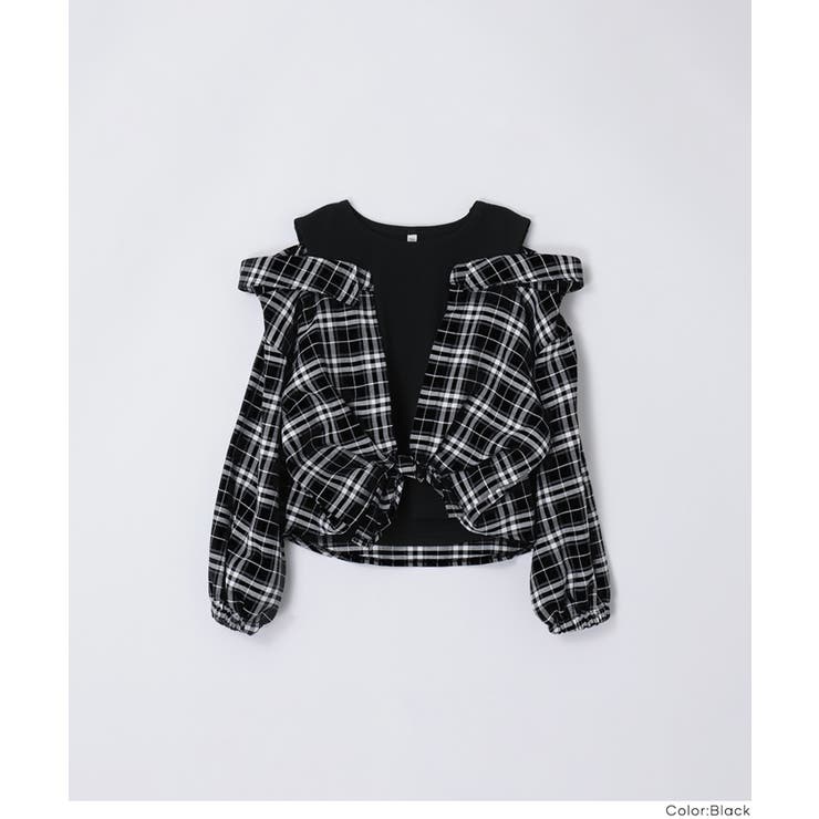 ドッキング肩あきチェックシャツ キッズ | coca | 詳細画像16 