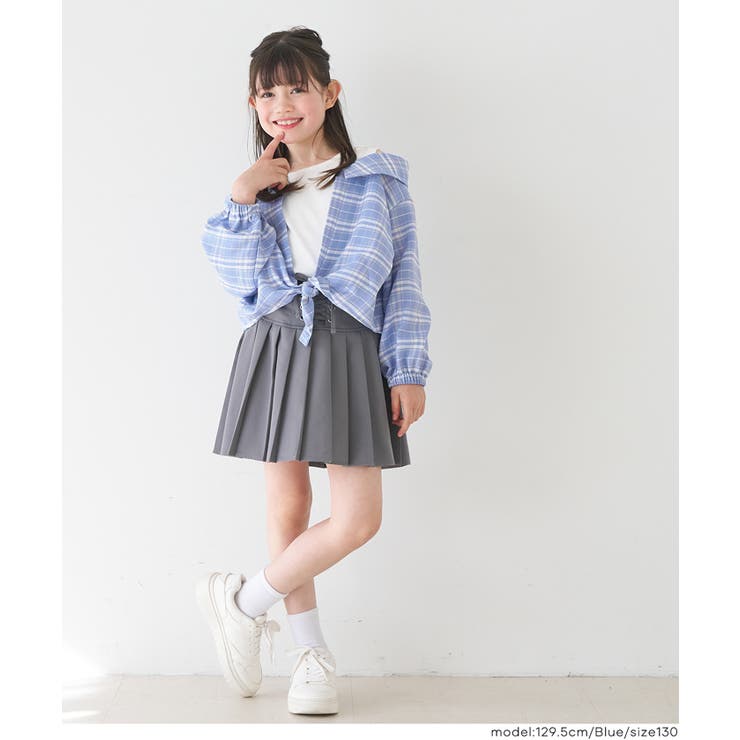 ドッキング肩あきチェックシャツ キッズ | coca | 詳細画像8 