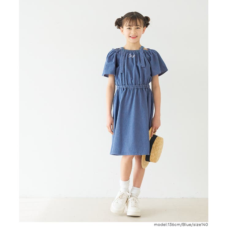 デニムハートバックルワンピース キッズ | coca | 詳細画像2 
