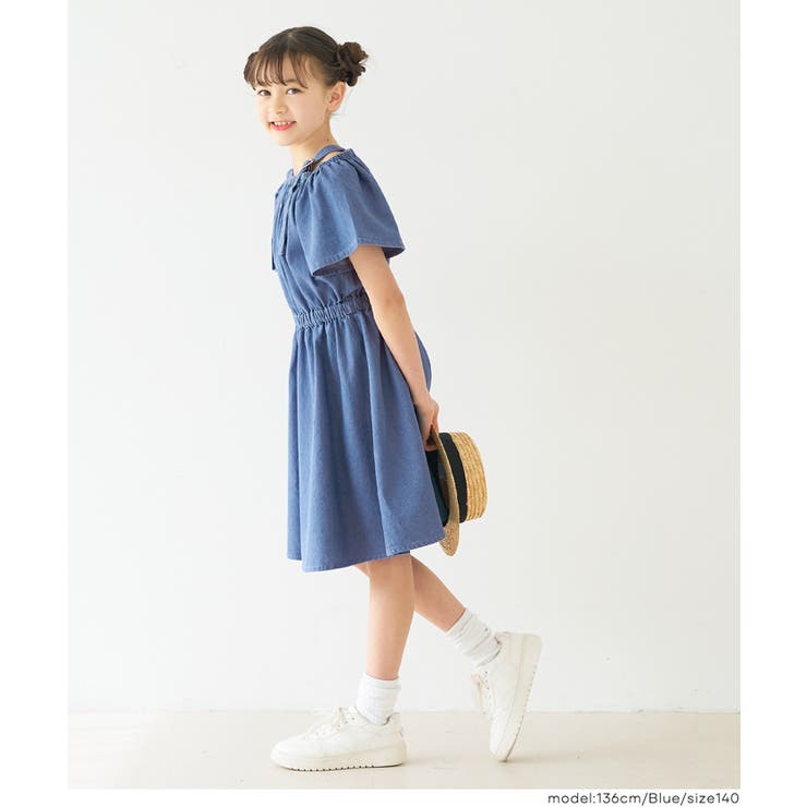 デニムハートバックルワンピース キッズ | coca | 詳細画像3 