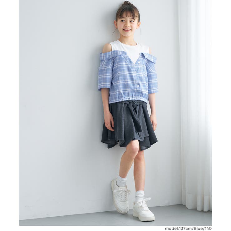 ドッキング肩あきチェックシャツ | coca | 詳細画像2 