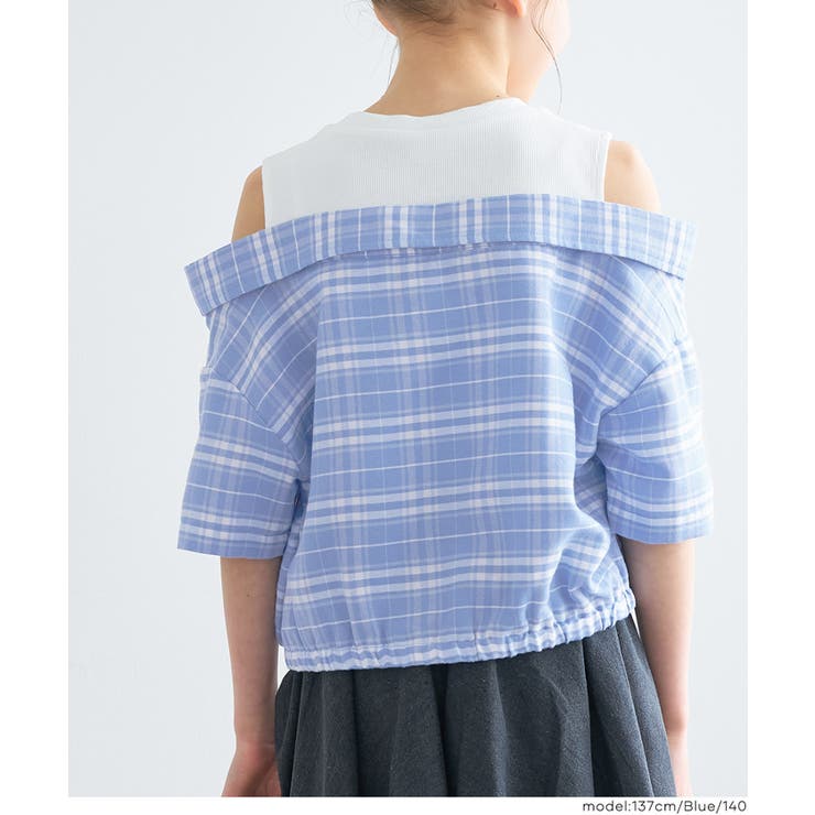 ドッキング肩あきチェックシャツ | coca | 詳細画像3 