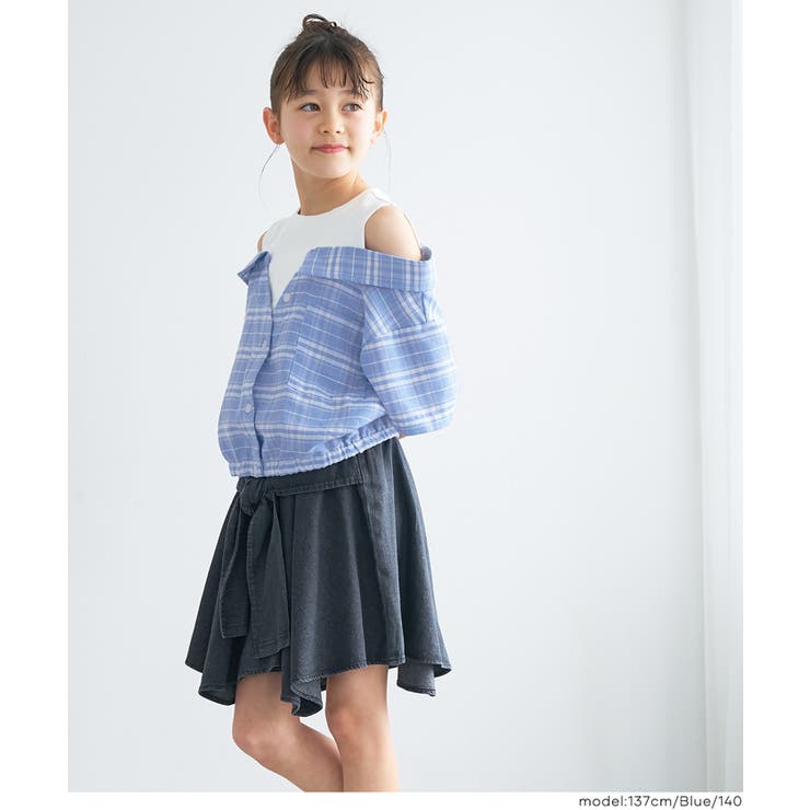 ドッキング肩あきチェックシャツ | coca | 詳細画像4 