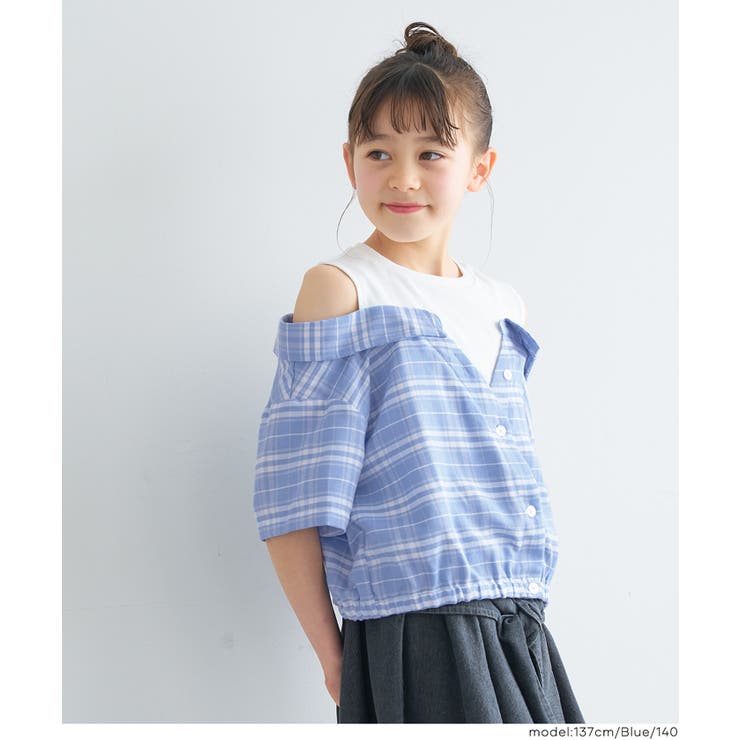 ドッキング肩あきチェックシャツ | coca | 詳細画像7 