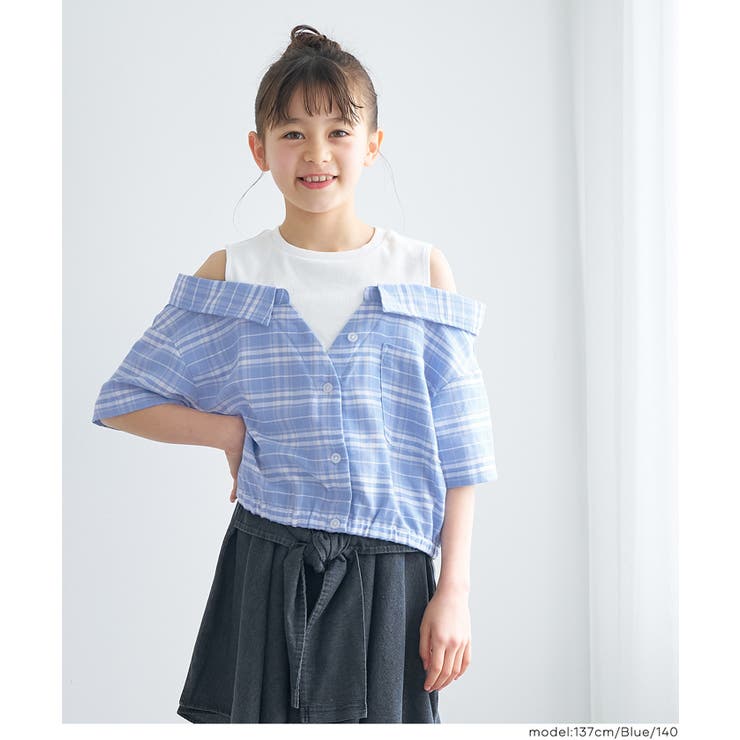 ドッキング肩あきチェックシャツ | coca | 詳細画像8 