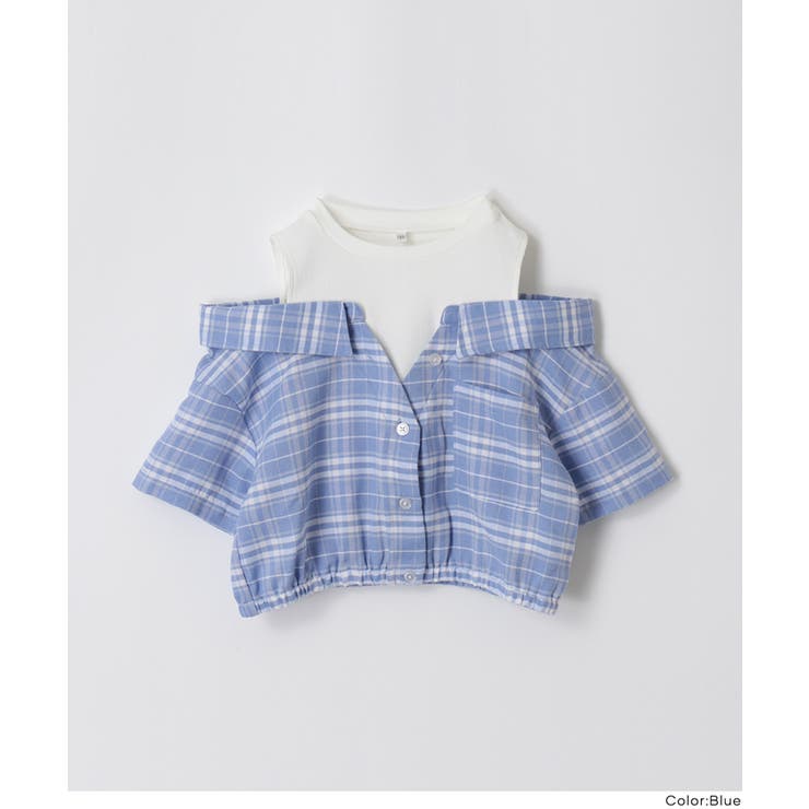 ドッキング肩あきチェックシャツ | coca | 詳細画像10 