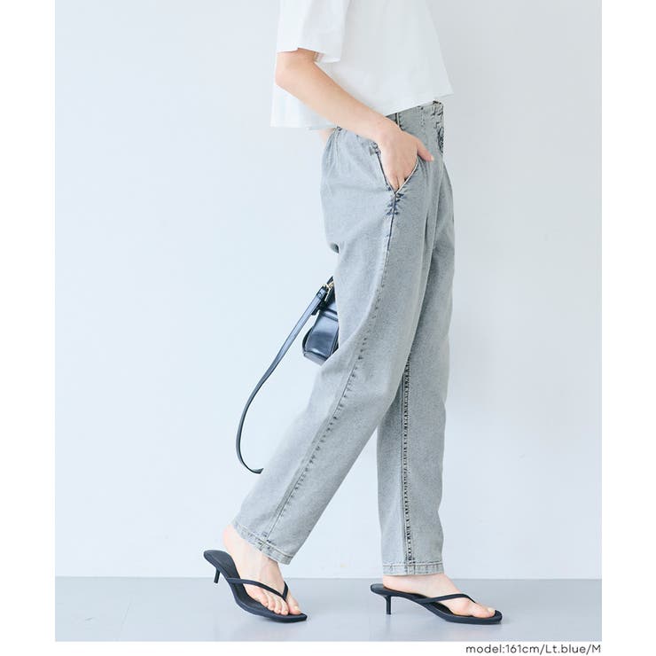 ［Lt.blue］ | 【SUMMER DENIM】サマーデニムハイウエストパンツ | coca