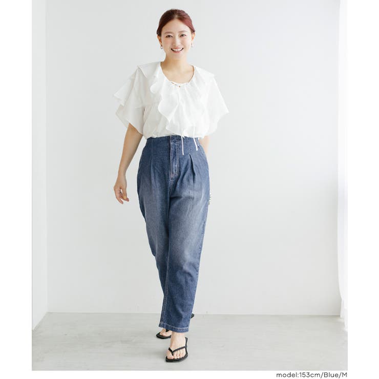【SUMMER DENIM】サマーデニムハイウエストパンツ | coca | 詳細画像6 
