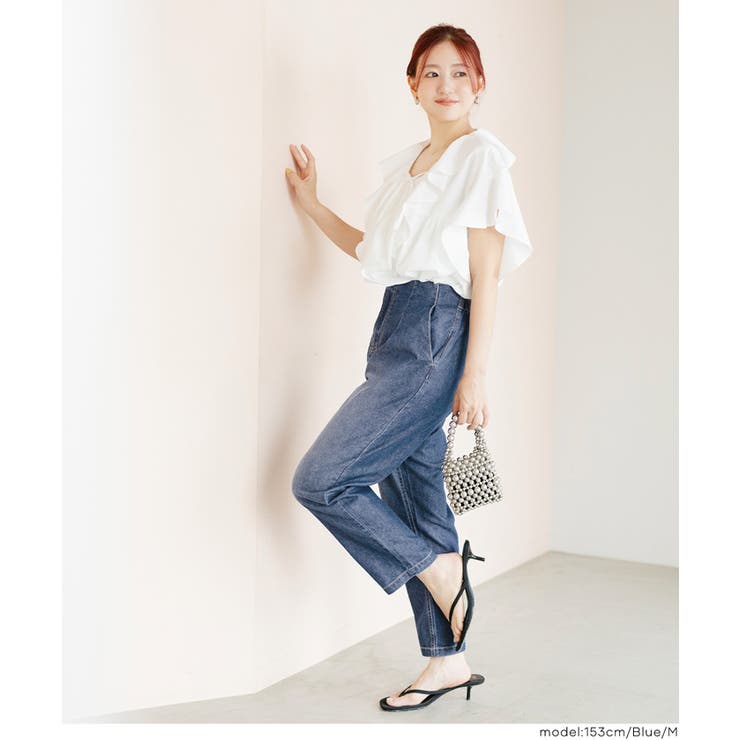 【SUMMER DENIM】サマーデニムハイウエストパンツ | coca | 詳細画像7 