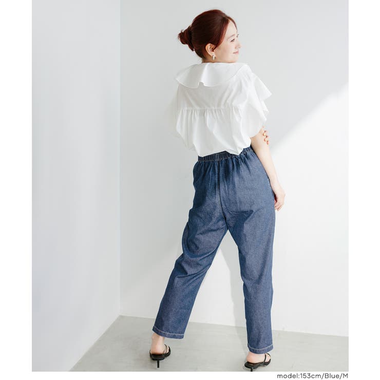 【SUMMER DENIM】サマーデニムハイウエストパンツ | coca | 詳細画像9 