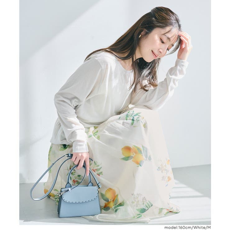 オーガンジーフラワーフレアスカート | coca | 詳細画像12 