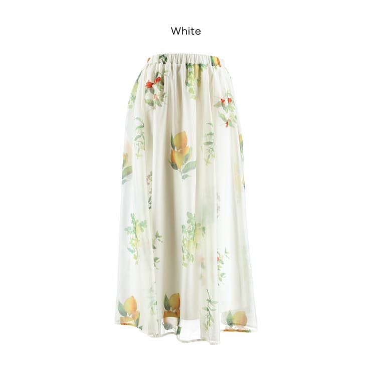 オーガンジーフラワーフレアスカート | coca | 詳細画像15 