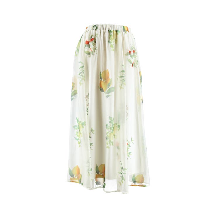 オーガンジーフラワーフレアスカート | coca | 詳細画像2 