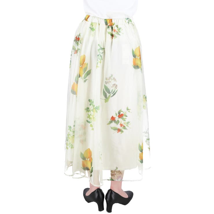 オーガンジーフラワーフレアスカート | coca | 詳細画像5 