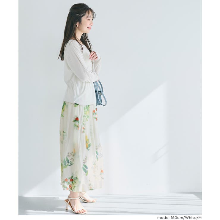 オーガンジーフラワーフレアスカート | coca | 詳細画像7 