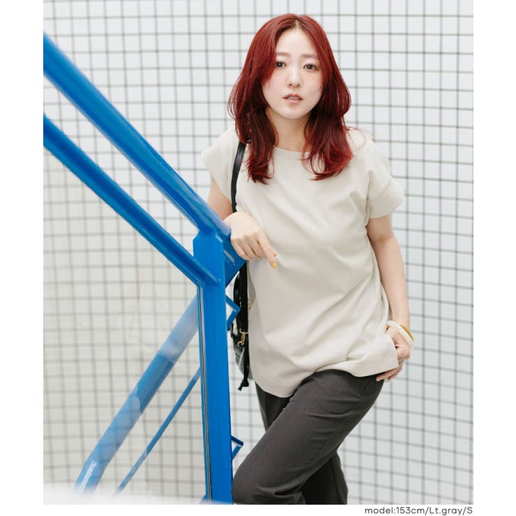 【接触冷感】フレンチスリーブオーバーTシャツ | coca | 詳細画像7 