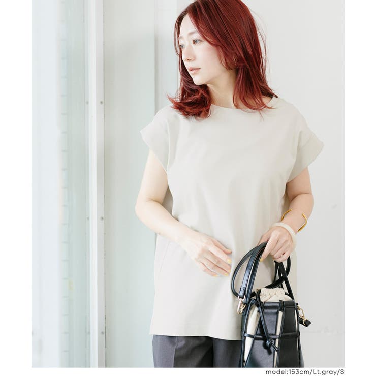 【接触冷感】フレンチスリーブオーバーTシャツ | coca | 詳細画像8 