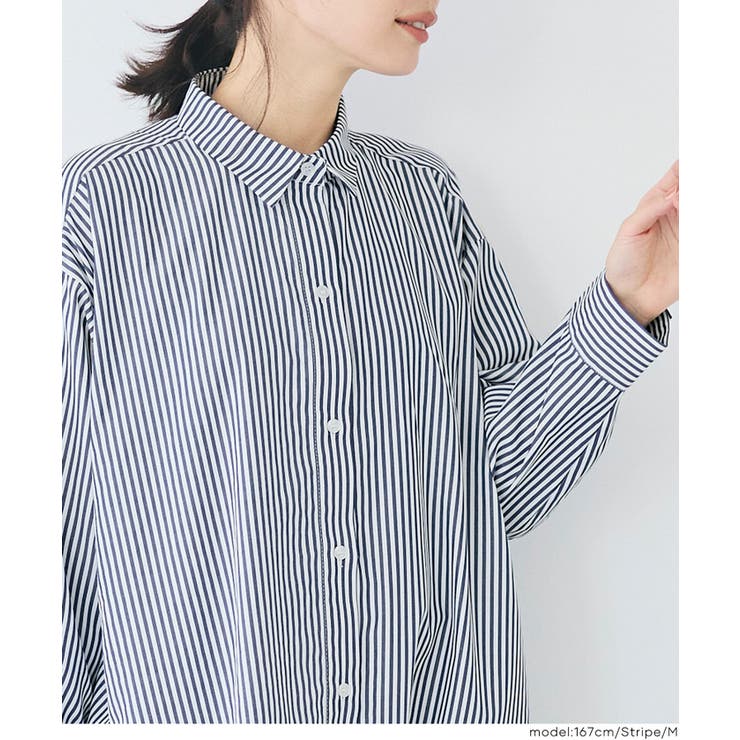 ストライプボリュームシャツワンピース | coca | 詳細画像9 