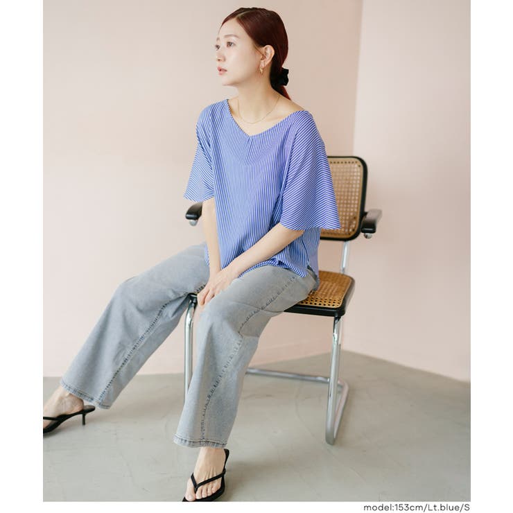 【SUMMER DENIM】ストレッチサマーデニムワイドパンツ | coca | 詳細画像10 