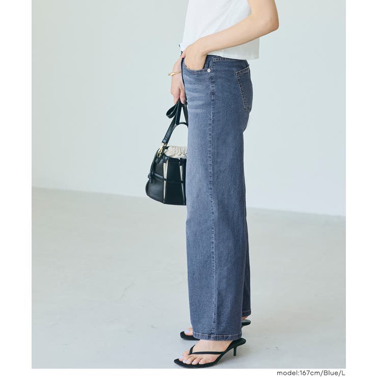 【SUMMER DENIM】ストレッチサマーデニムワイドパンツ | coca | 詳細画像11 