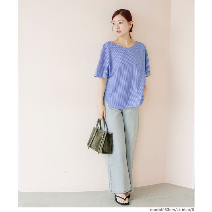 【SUMMER DENIM】ストレッチサマーデニムワイドパンツ | coca | 詳細画像6 