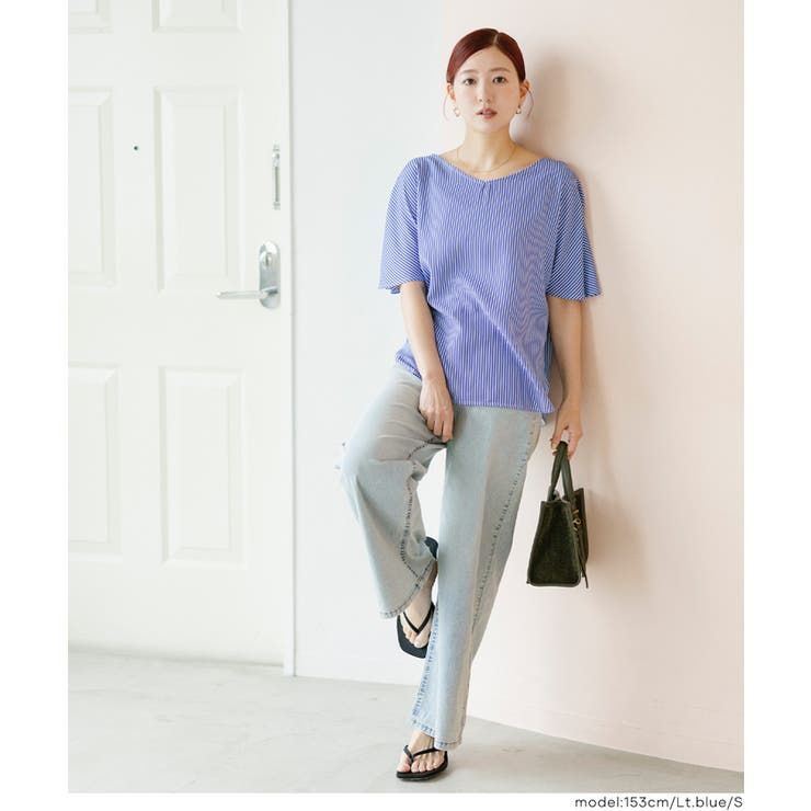 【SUMMER DENIM】ストレッチサマーデニムワイドパンツ | coca | 詳細画像7 