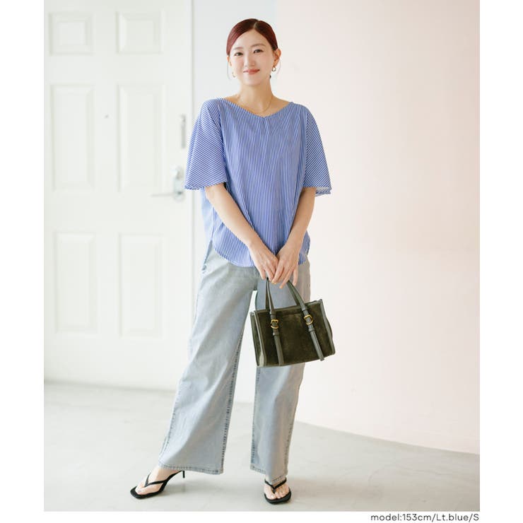 【SUMMER DENIM】ストレッチサマーデニムワイドパンツ | coca | 詳細画像8 
