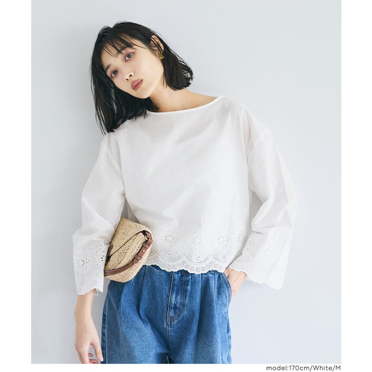 ［White］ | コットンレースブラウス | coca