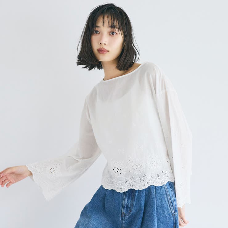 コットンレースブラウス | coca | 詳細画像1 