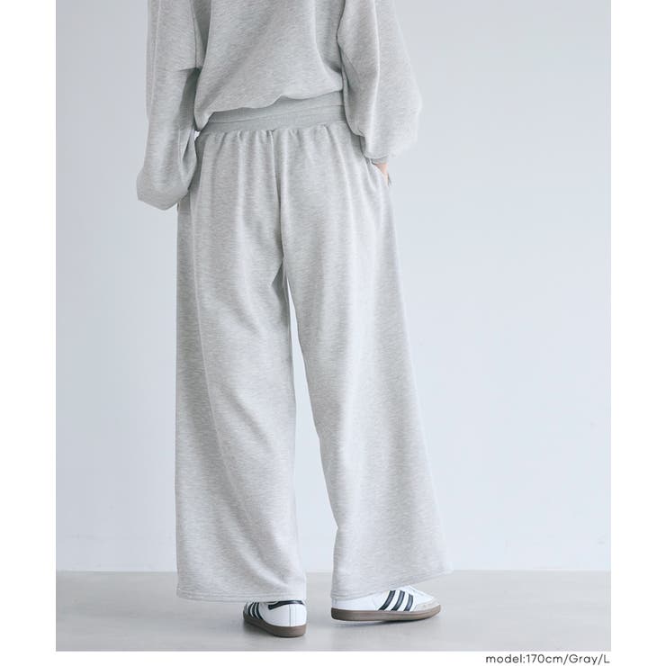裏毛スウェットワイドパンツ レディース裏毛スウェットワイドパンツ レディース | coca | 詳細画像11 