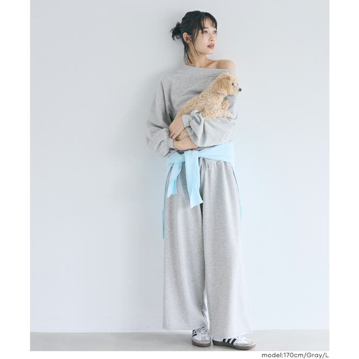裏毛スウェットワイドパンツ レディース裏毛スウェットワイドパンツ レディース | coca | 詳細画像8 