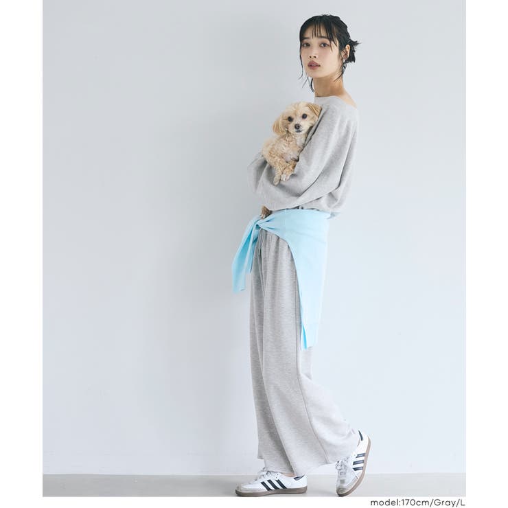 裏毛スウェットワイドパンツ レディース裏毛スウェットワイドパンツ レディース | coca | 詳細画像10 