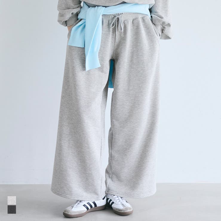 裏毛スウェットワイドパンツ レディース裏毛スウェットワイドパンツ レディース | coca | 詳細画像1 