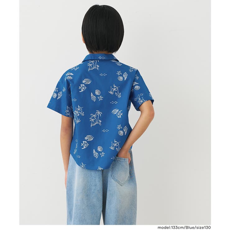 総柄開襟シャツ キッズ | coca | 詳細画像5 