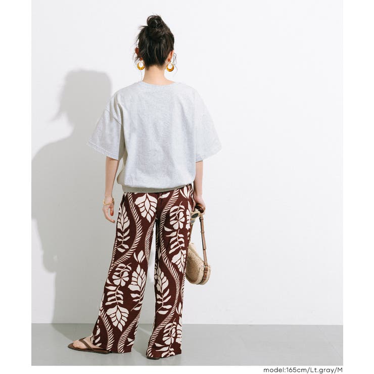 カジュアルに映える、ロゴデザインがポイントのミニ裏毛半袖トップス | coca | 詳細画像11 