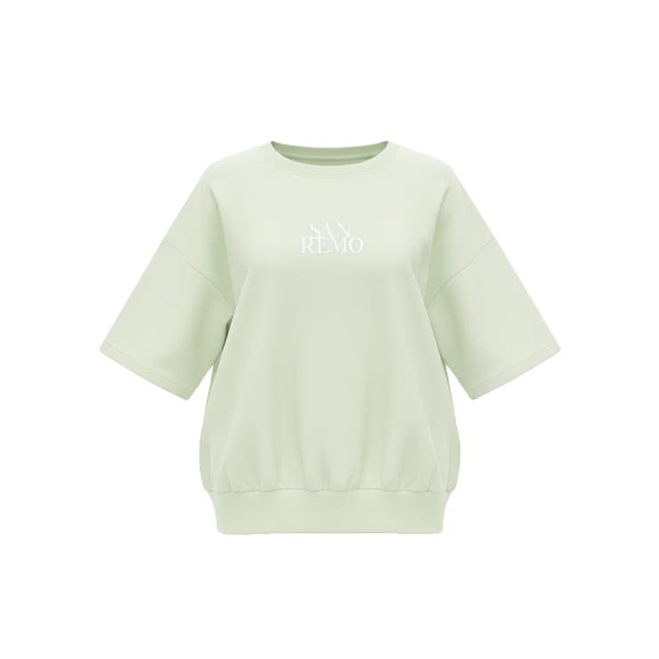 カジュアルに映える、ロゴデザインがポイントのミニ裏毛半袖トップス | coca | 詳細画像3 