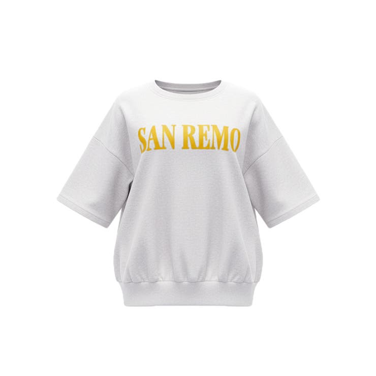 カジュアルに映える、ロゴデザインがポイントのミニ裏毛半袖トップス | coca | 詳細画像4 